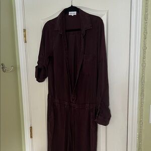 Bella Dahl Plum Long-Sleeve Jumpsuit